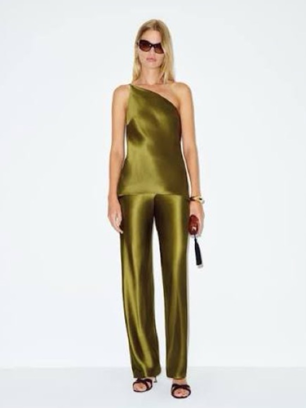 Reformation Samantha Silk Two Piece Set 6/8